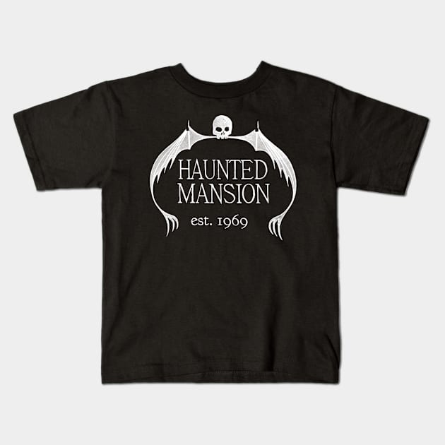 Haunted Mansion - 50th Anniversary - Original 1969 logo Kids T-Shirt by vampsandflappers